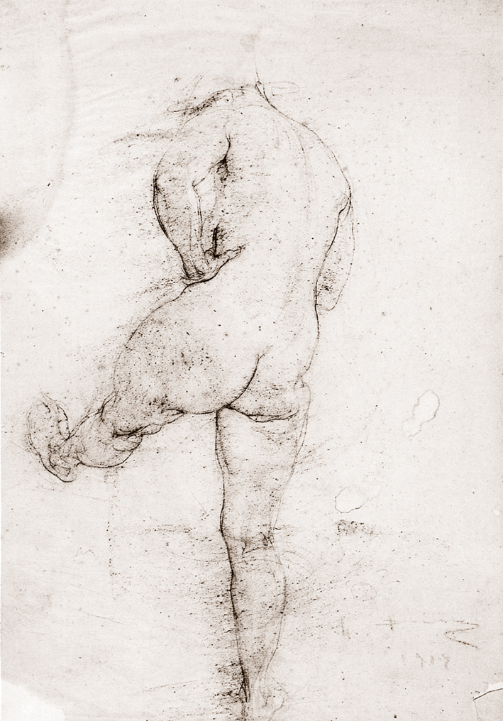  Nicolai Ivanovich Fechin —— 左腿抬起的裸女